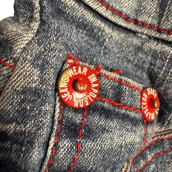 Girls Layered Denim Floral Skirt With Eyelet Lace & Elastic Waist Boho - Picture 6 of 8